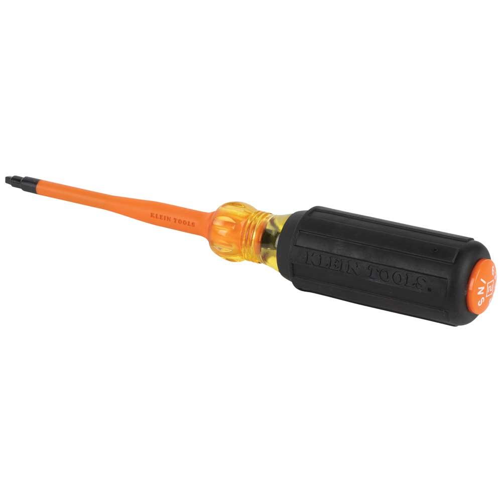 Klein Tools 6944INS Slim-Tip 1000V Insulated Screwdriver, #2 Square, 4-Inch Round Shank