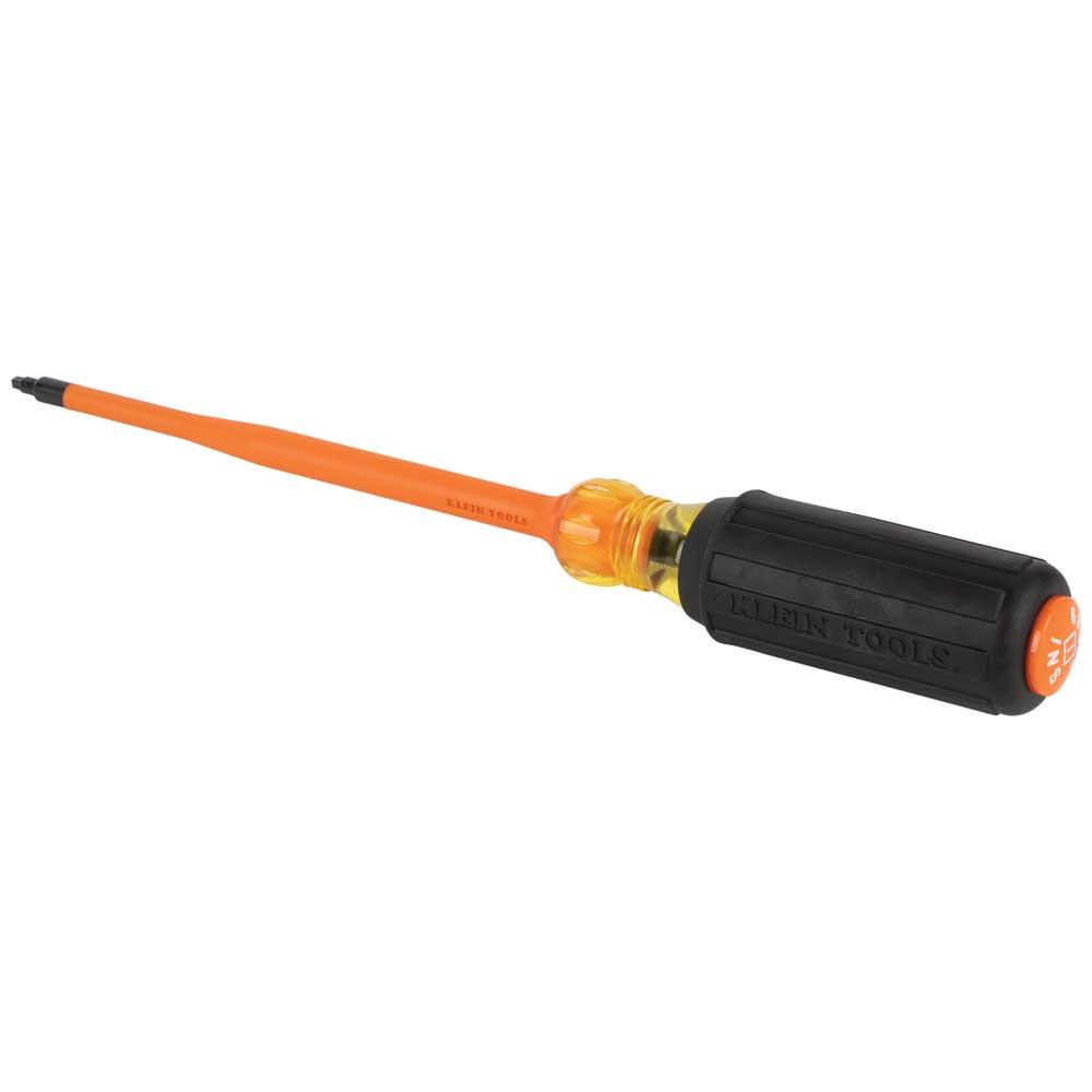 Klein Tools 6986INS Slim-Tip 1000V Insulated Screwdriver, #1 Square, 6-Inch Round Shank