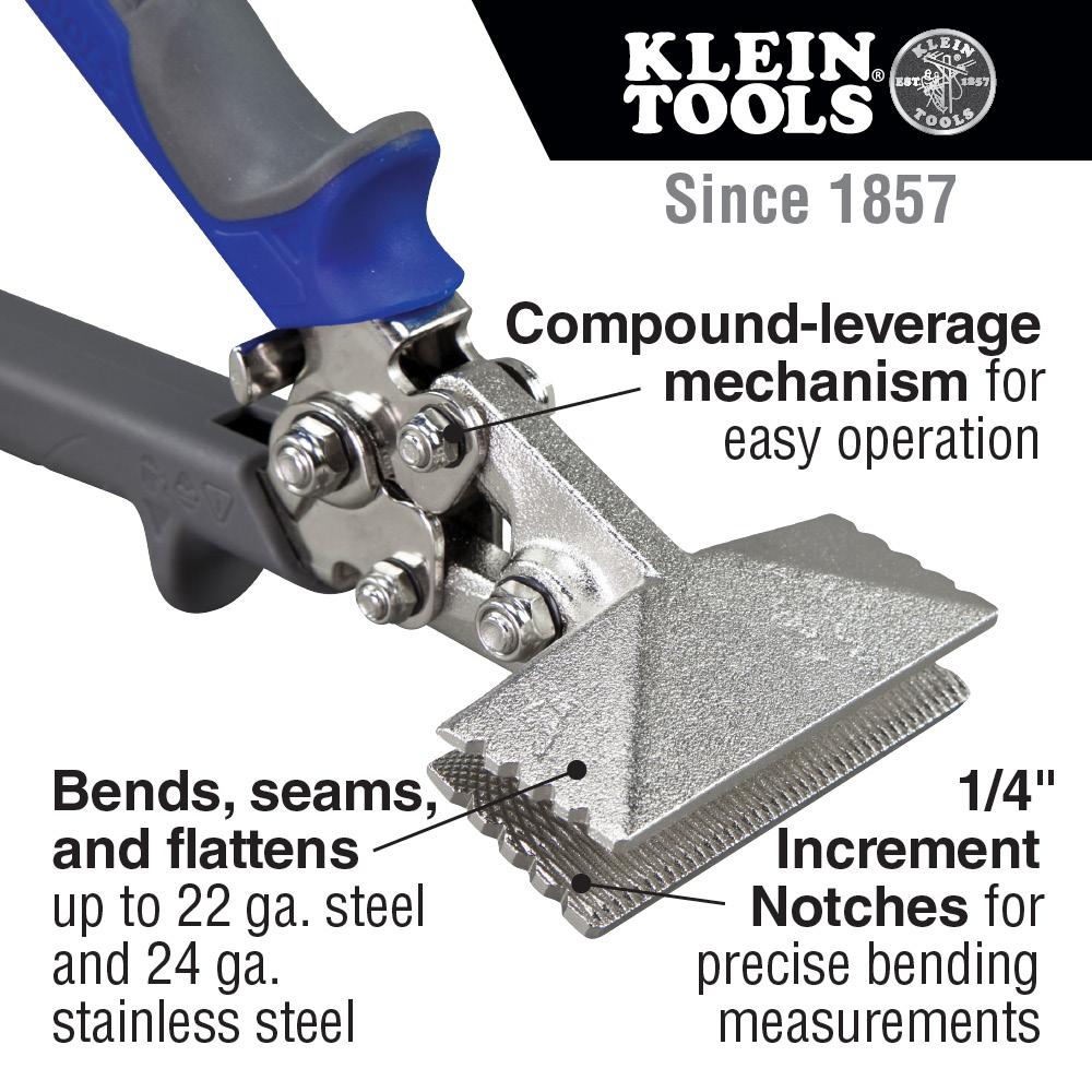 Klein Tools 86522 Straight Hand Seamer, 3-Inch