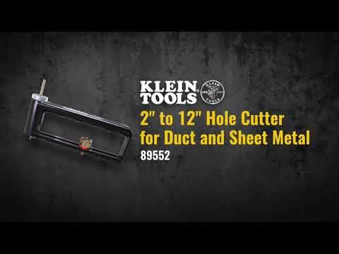 Klein Tools 89552 Hole Cutter for Duct and Sheet Metal, 2 to 12-Inch