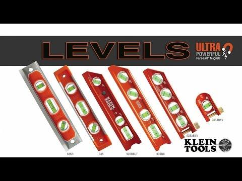 Klein Tools 935RBLT Lighted Torpedo Billet Level, Rare-Earth Magnet