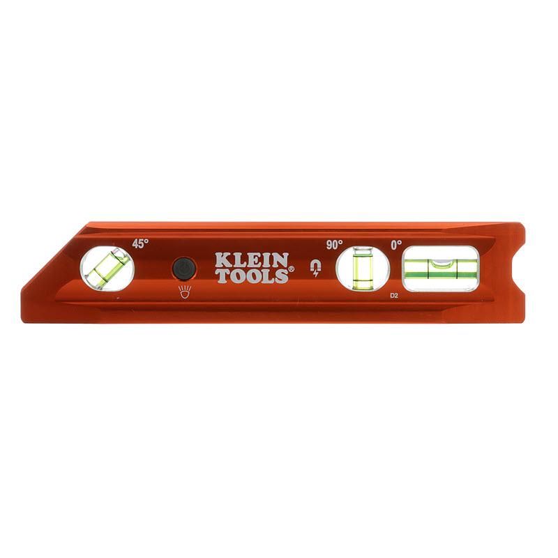 Klein Tools 935RBLT Lighted Torpedo Billet Level, Rare-Earth Magnet