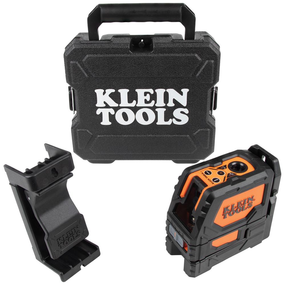 Klein Tools 93LCLG Laser Level, Self-Leveling Green Cross-Line and Red Plumb Spot