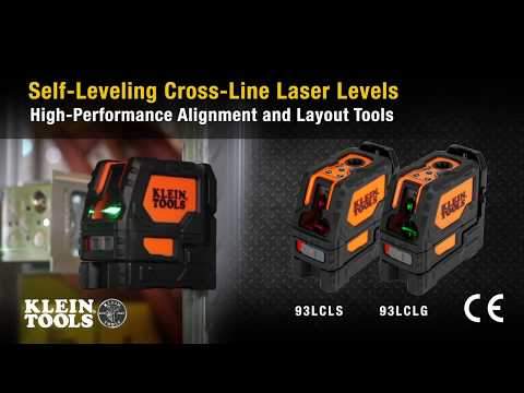 Klein Tools 93LCLG Laser Level, Self-Leveling Green Cross-Line and Red Plumb Spot