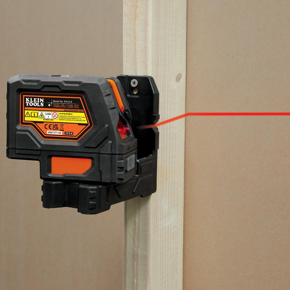 Klein Tools 93LCLS Laser Level, Self-Leveling Red Cross-Line Level and Red Plumb Spot