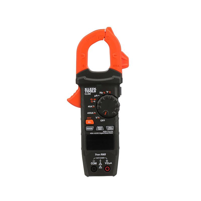 Klein Tools CL390 AC/DC Digital Clamp Meter, Auto-Ranging 400 Amp