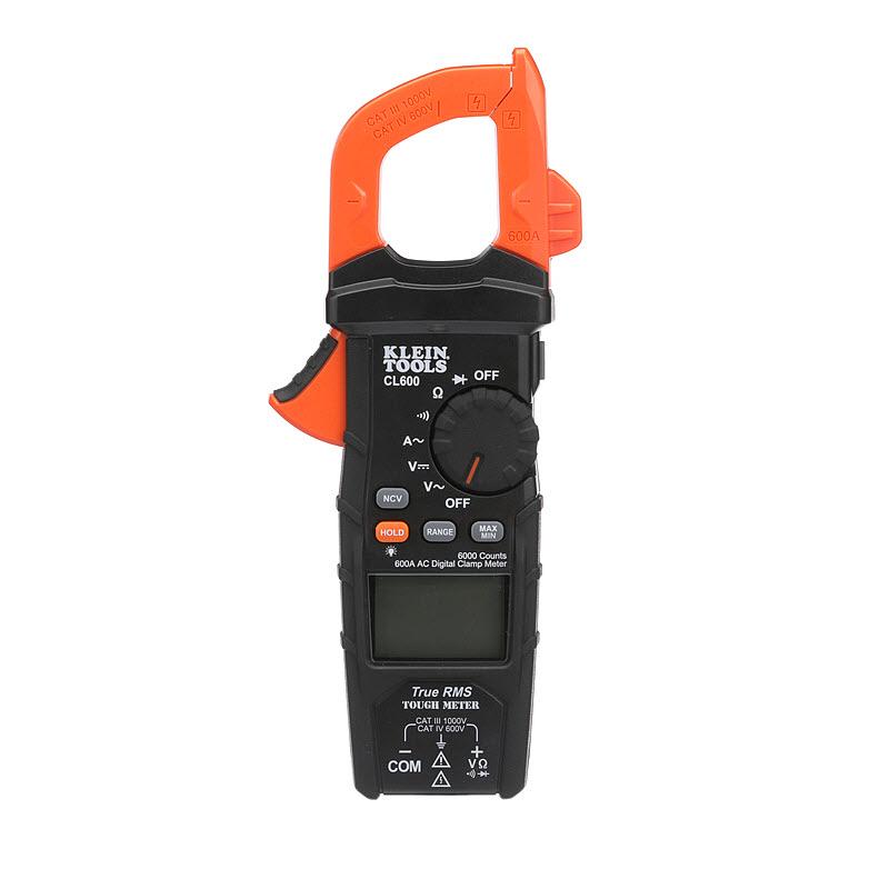 Klein Tools CL600 Digital Clamp Meter, True RMS, AC Auto-Ranging, 600 Amps