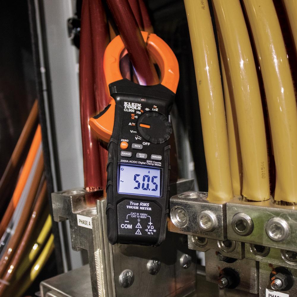 Klein Tools CL900 Digital Clamp Meter, AC Auto-Range TRMS, Low Impedance (LoZ), 2000 Amp