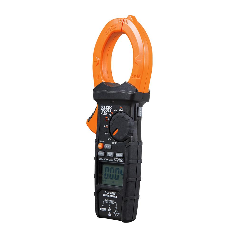 Klein Tools CL900 Digital Clamp Meter, AC Auto-Range TRMS, Low Impedance (LoZ), 2000 Amp