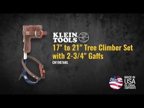 Klein Tools CN1907ARL Tree Climber Set 2-3/4-Inch Gaffs 17 to 21-Inch