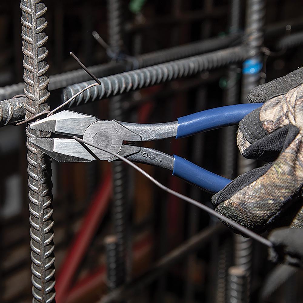 Klein Tools D2017CSTLFT Klein Tools Ironworker's Left-Handed Spring-Loaded Rebar Pliers