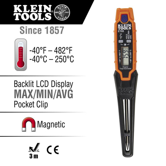 Klein Tools ET05 Digital Pocket Thermometer