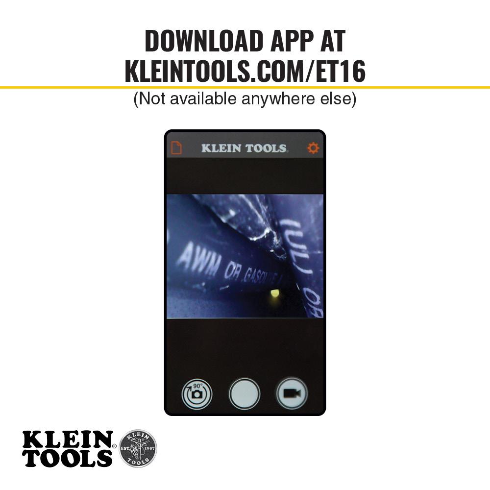 Klein Tools ET16 Borescope for Android® Devices