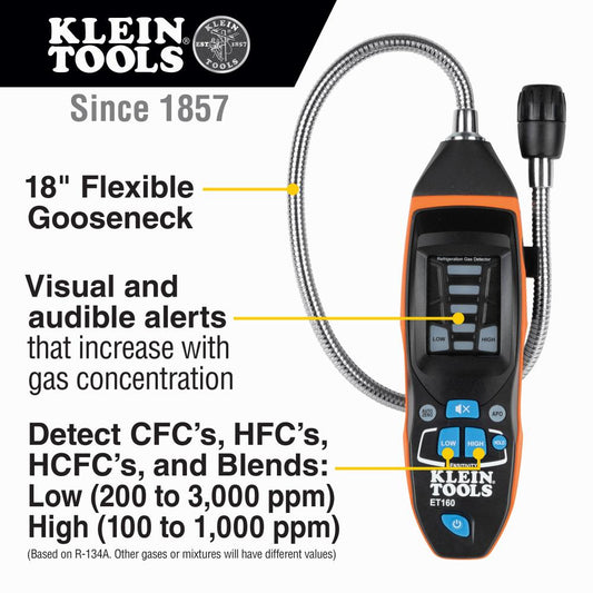 Klein Tools ET160 Refrigerant Gas Leak Detector