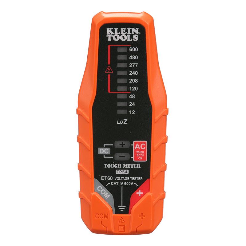 Klein Tools ET60 Electronic AC/DC Voltage Tester, 12 to 600V