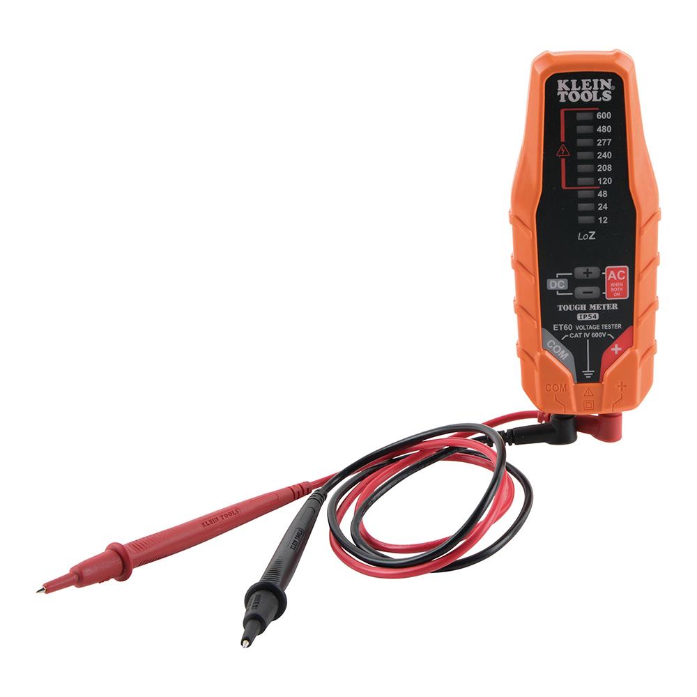 Klein Tools ET60 Electronic AC/DC Voltage Tester, 12 to 600V