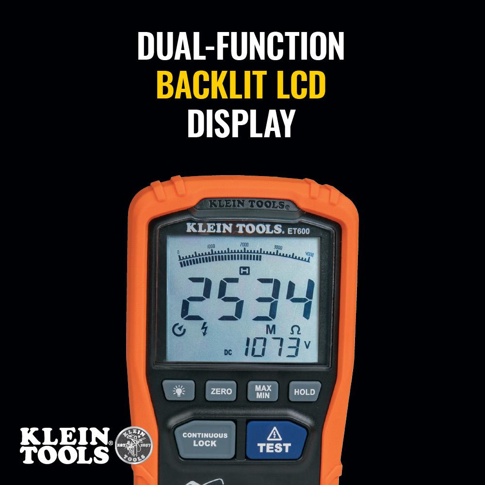 Klein Tools ET600 Insulation Resistance Tester