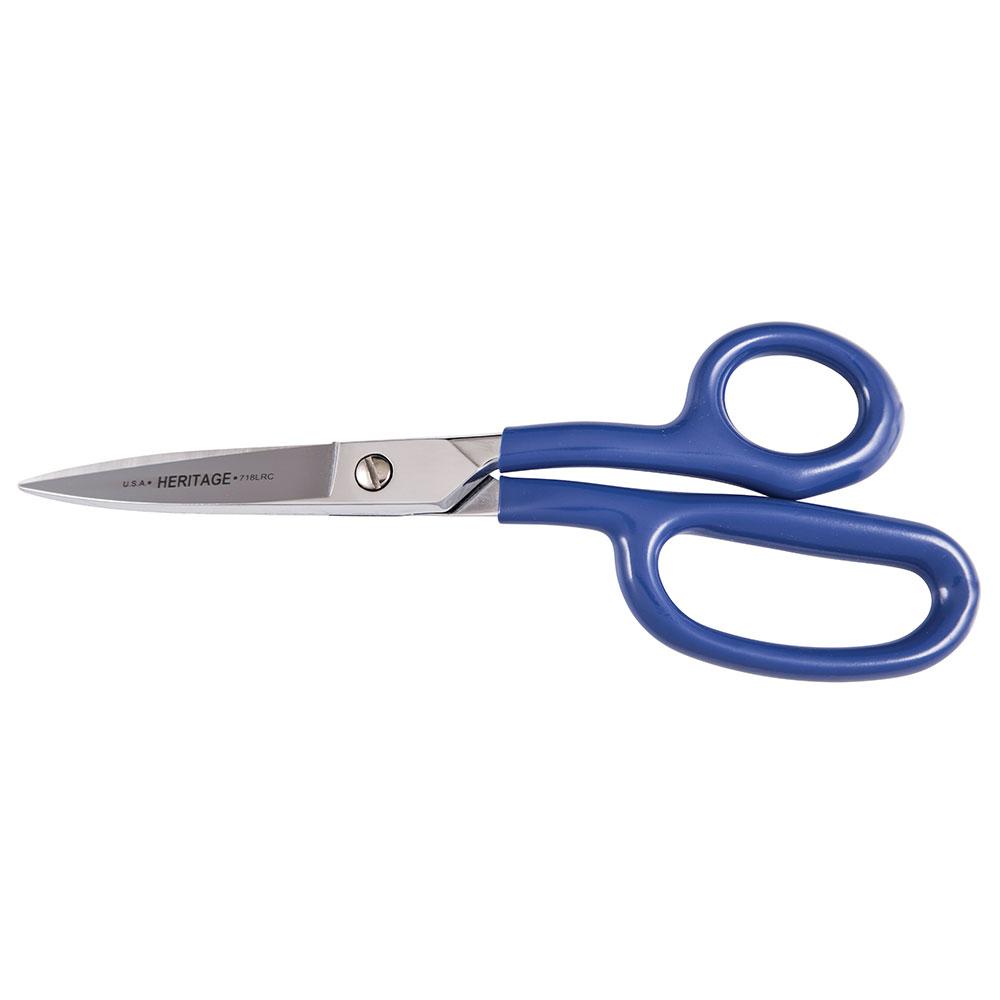 Klein Tools G718LRC Carpet Shear w/Ring, Curved, Coated Handle, 9-Inch