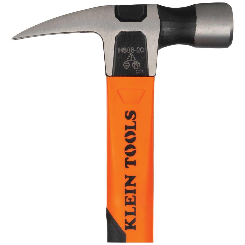 Klein Tools H80820 Straight-Claw Hammer, 20-Ounce, 13-Inch