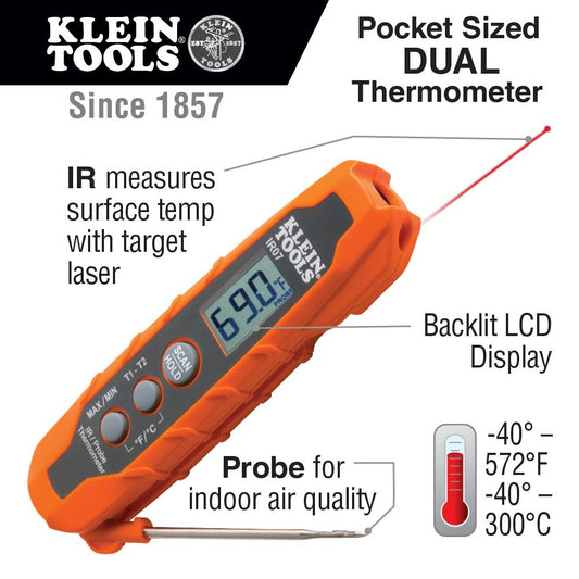 Klein Tools IR07 Klein Tools Dual IR/Probe Thermometer