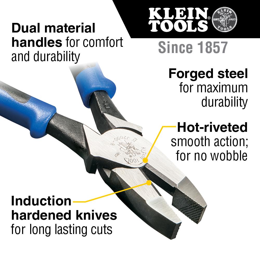 Klein Tools J20008 Lineman's Pliers, 8-Inch