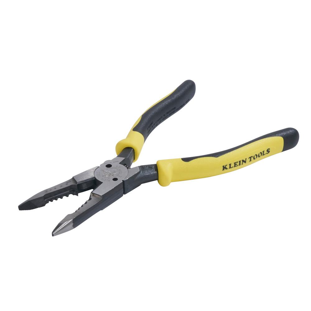 Klein Tools J206-8C Pliers, All-Purpose Needle Nose, Spring Loaded, Cuts, Strips, 8.5-Inch