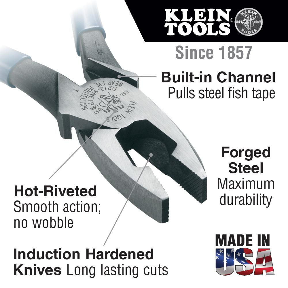 Klein Tools J213-9NETP 72105-2 Journeyman Side-Cutting Pliers (1 EA)