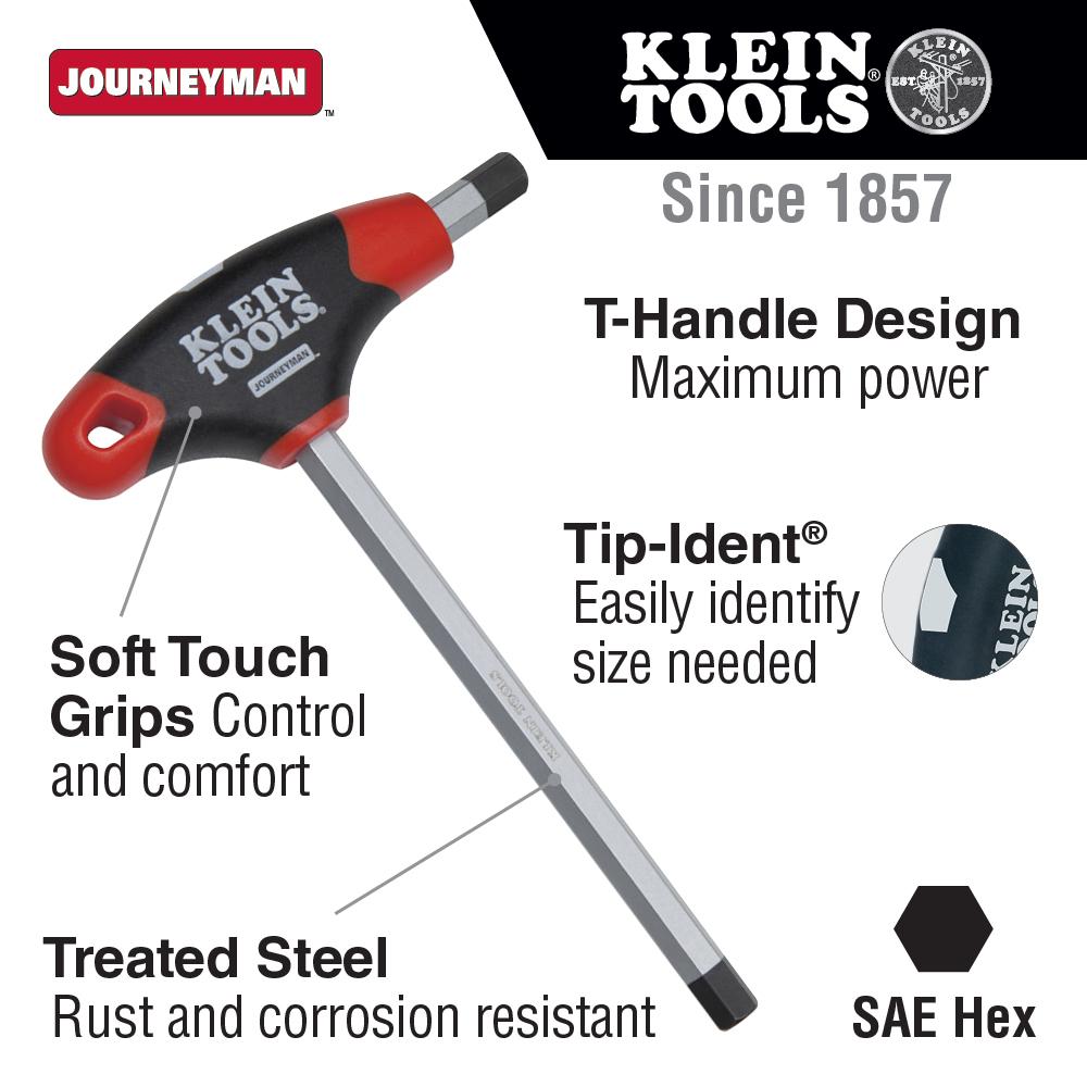 Klein Tools JTH4E06 3/32" Hex Journeyman T-Handle 4"