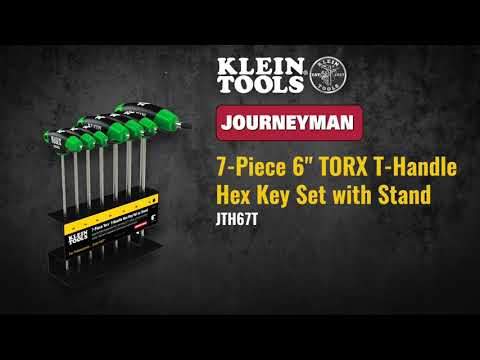 Klein Tools JTH67T 7 Pc 6" Torx Journeymant-Handle Set W/ Stand