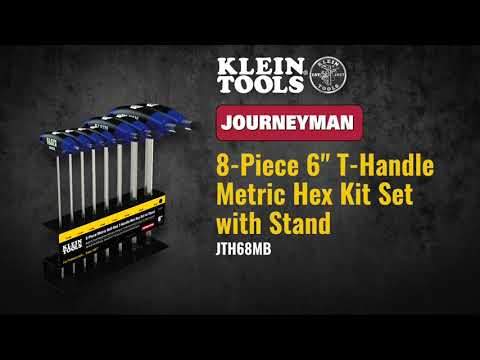 Klein Tools JTH68MB 8 Pc 6" Metric Ball-Endjourneyman T-Handle