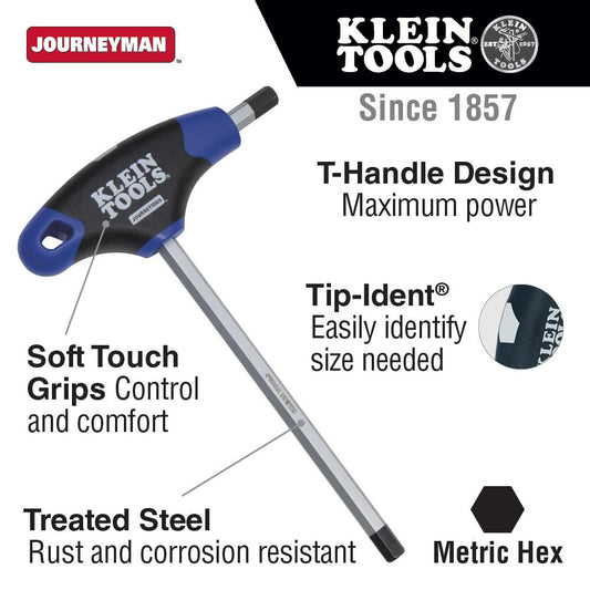 Klein Tools JTH6M6 6 Mm Hex Journeyman T-Handle 6"