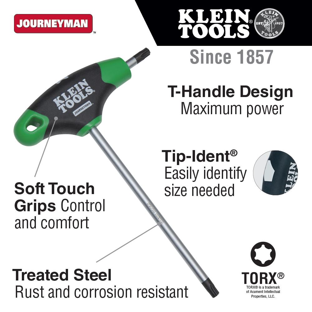 Klein Tools JTH6T25 T25 Torx Journeyman T-Handle 6" (6 EA)