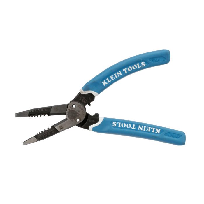 Klein Tools K12065CR Klein-Kurve® Heavy-Duty Wire Stripper / Cutter / Crimper Multi Tool, 8-20 AWG