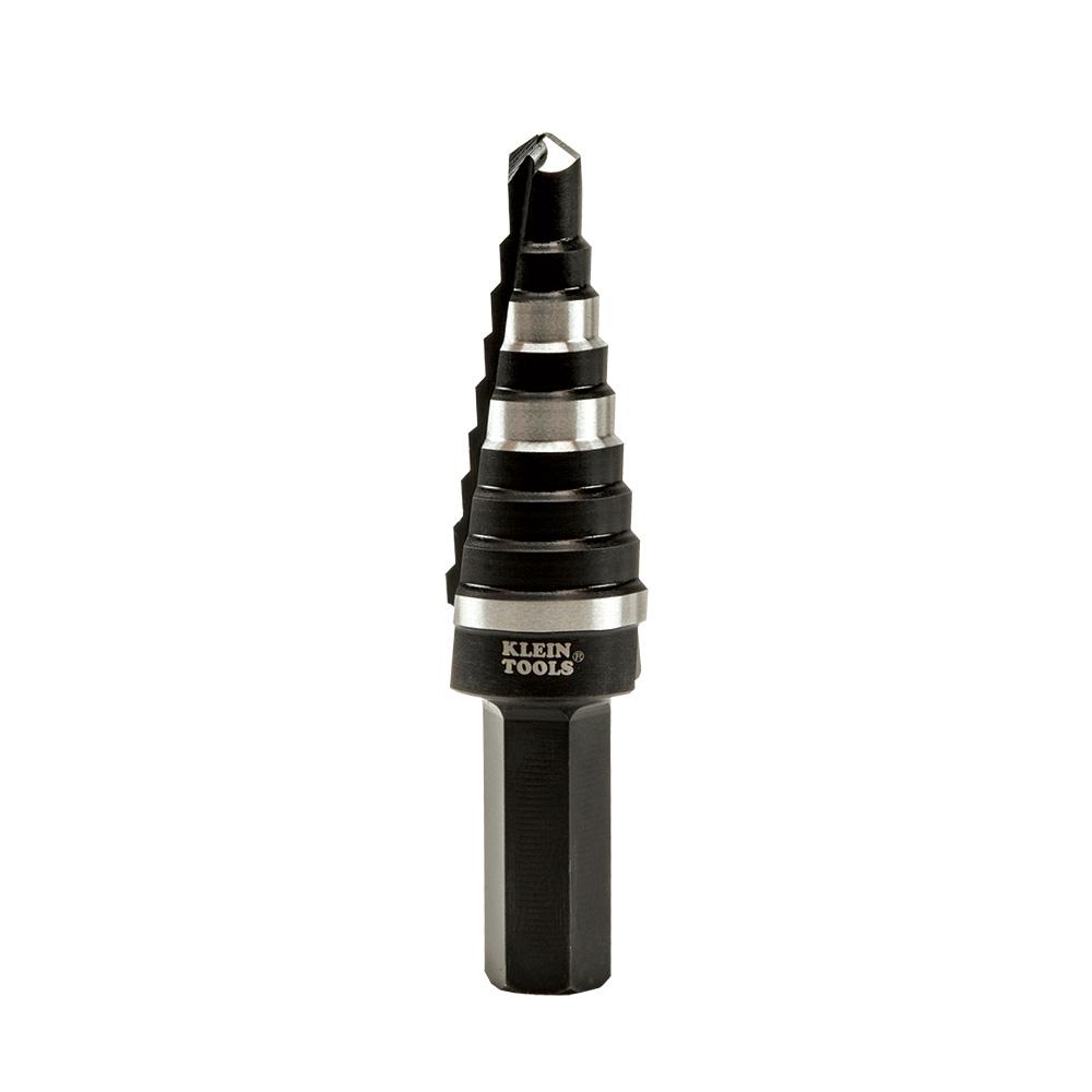 Klein Tools KTSB03 Step Drill Bit Double Fluted #3, 1/4 to 3/4-Inch