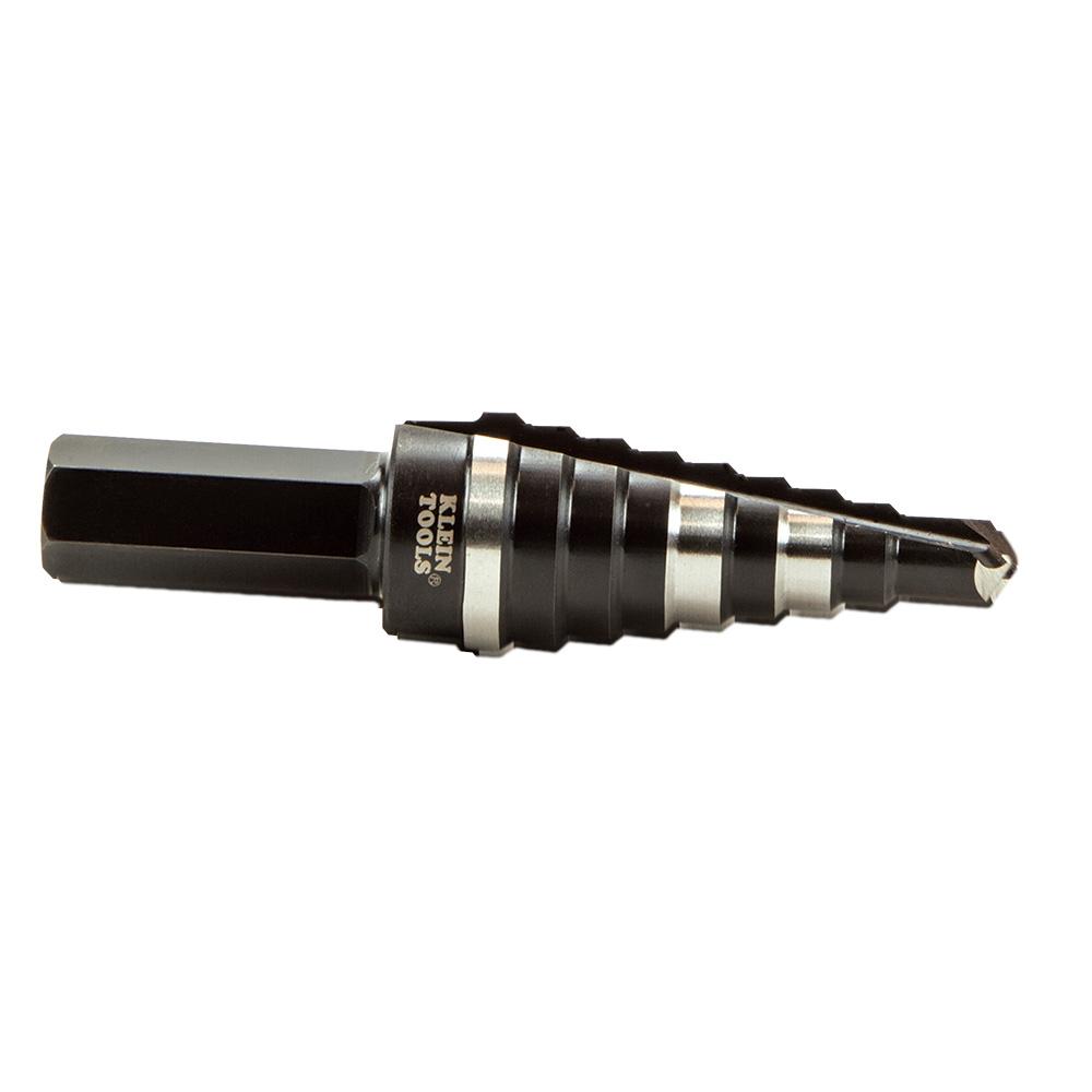 Klein Tools KTSB03 Step Drill Bit Double Fluted #3, 1/4 to 3/4-Inch