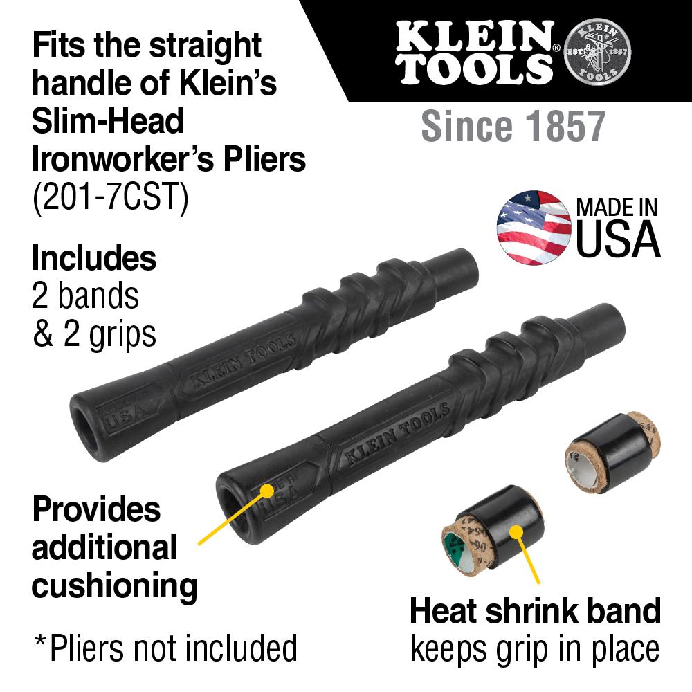 Klein Tools M2017CSTA Slim-Head Ironworker's Pliers Comfort Grip, Aggressive Knurl, 9-Inch