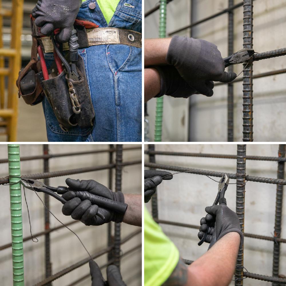Klein Tools M2017CSTA Slim-Head Ironworker's Pliers Comfort Grip, Aggressive Knurl, 9-Inch