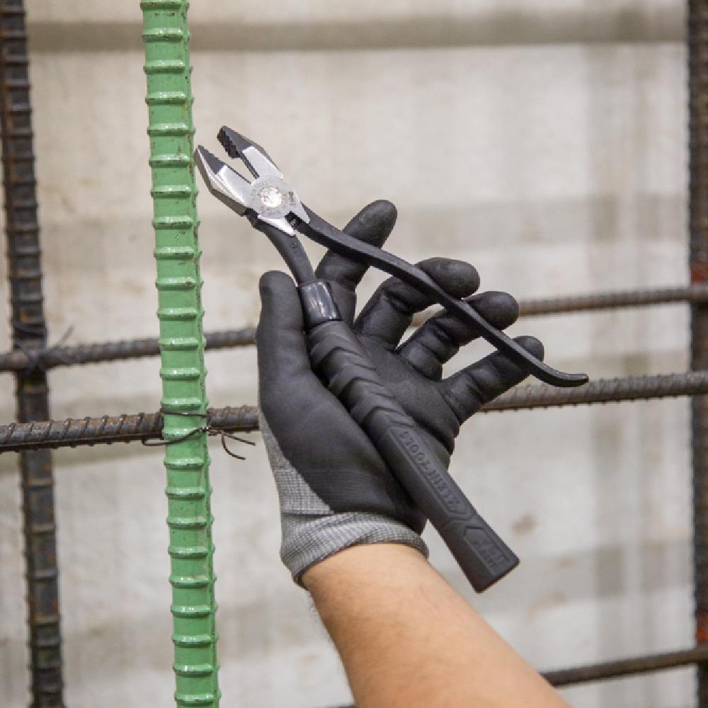 Klein Tools M2017CSTA Slim-Head Ironworker's Pliers Comfort Grip, Aggressive Knurl, 9-Inch