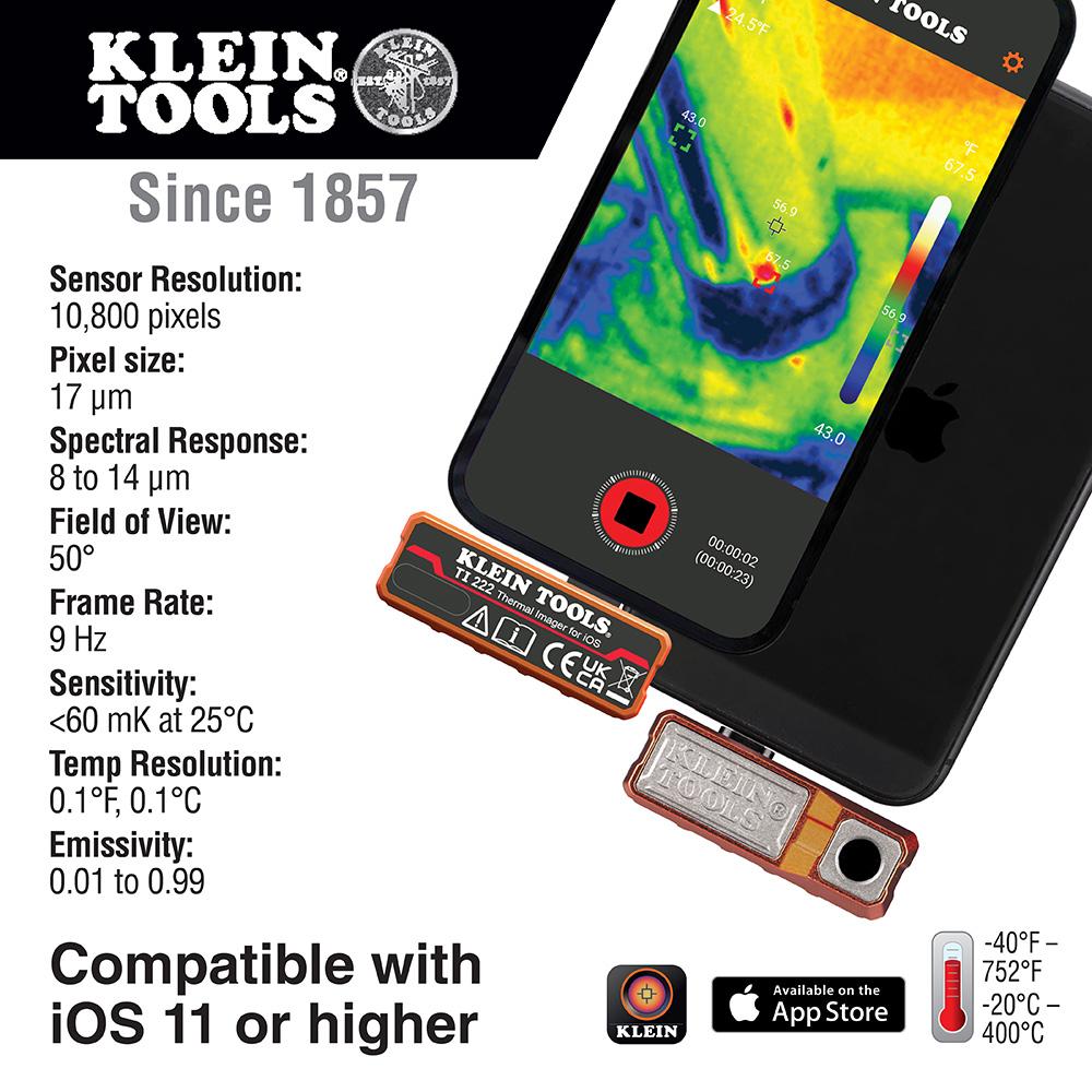 Klein Tools TI222 Thermal Imager for iOS Devices