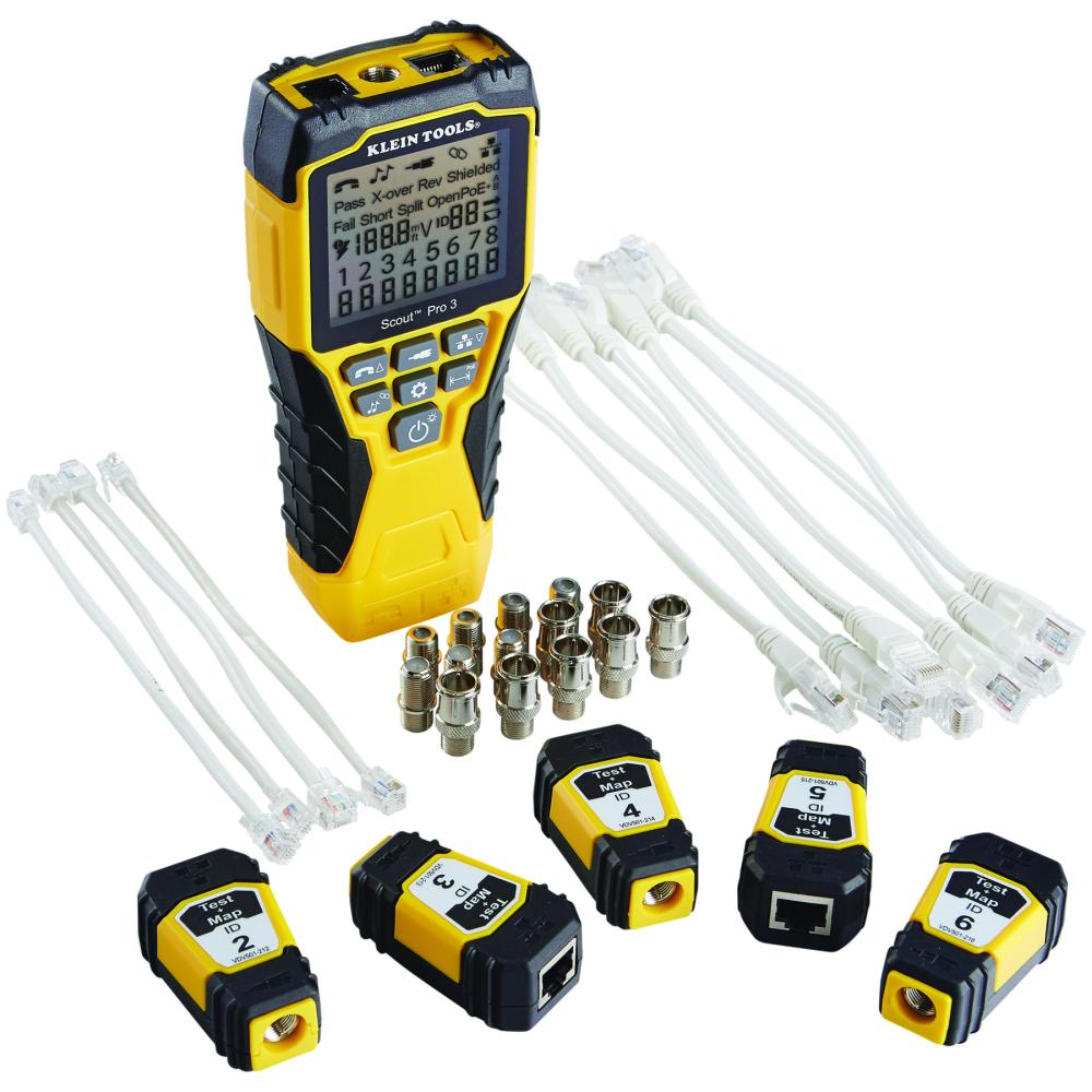 Klein Tools VDV501-853 Scout® Pro 3 Tester with Test + Map Remote Kit