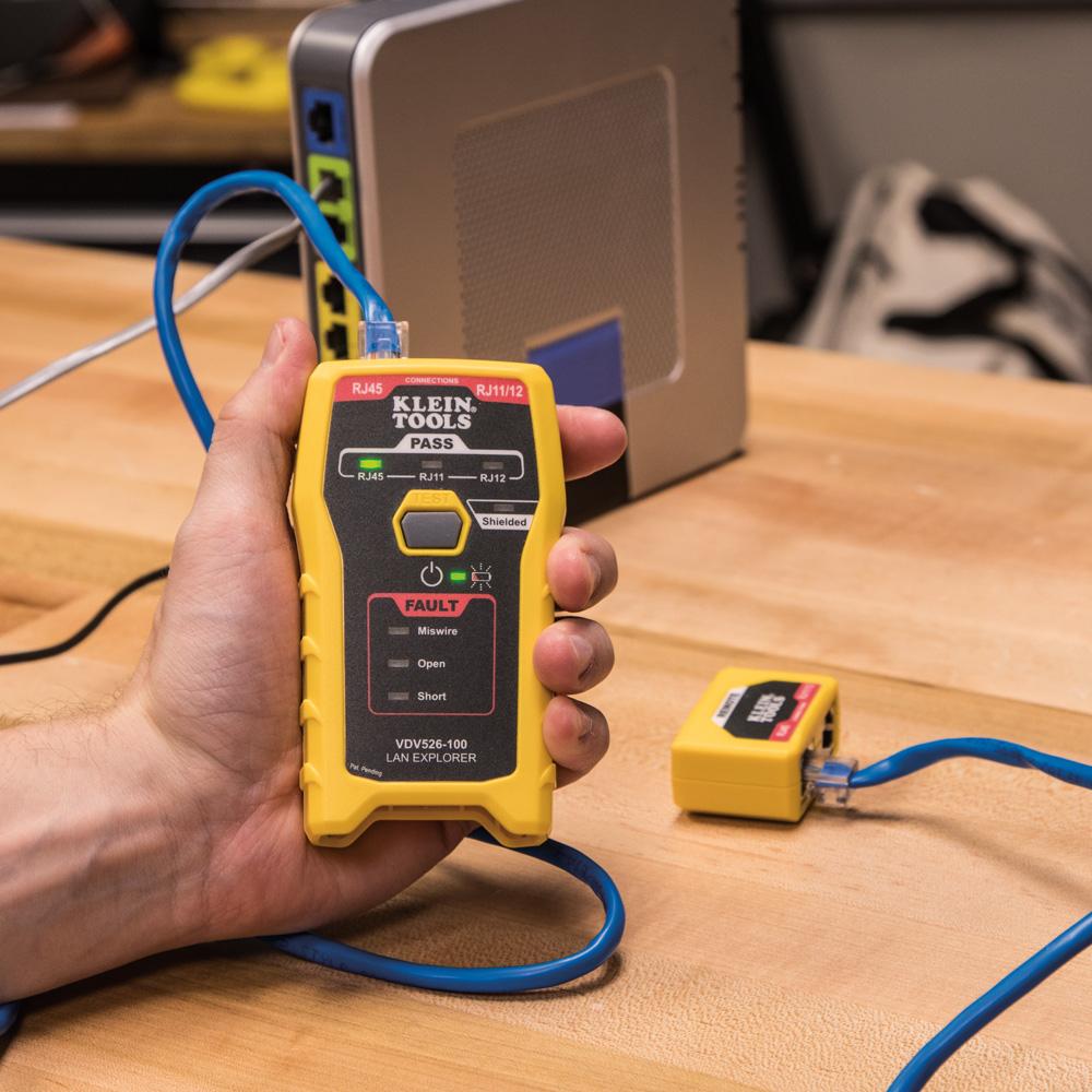 Klein Tools VDV526-100 Network Cable Tester, LAN Explorer® Data Cable Tester with Remote