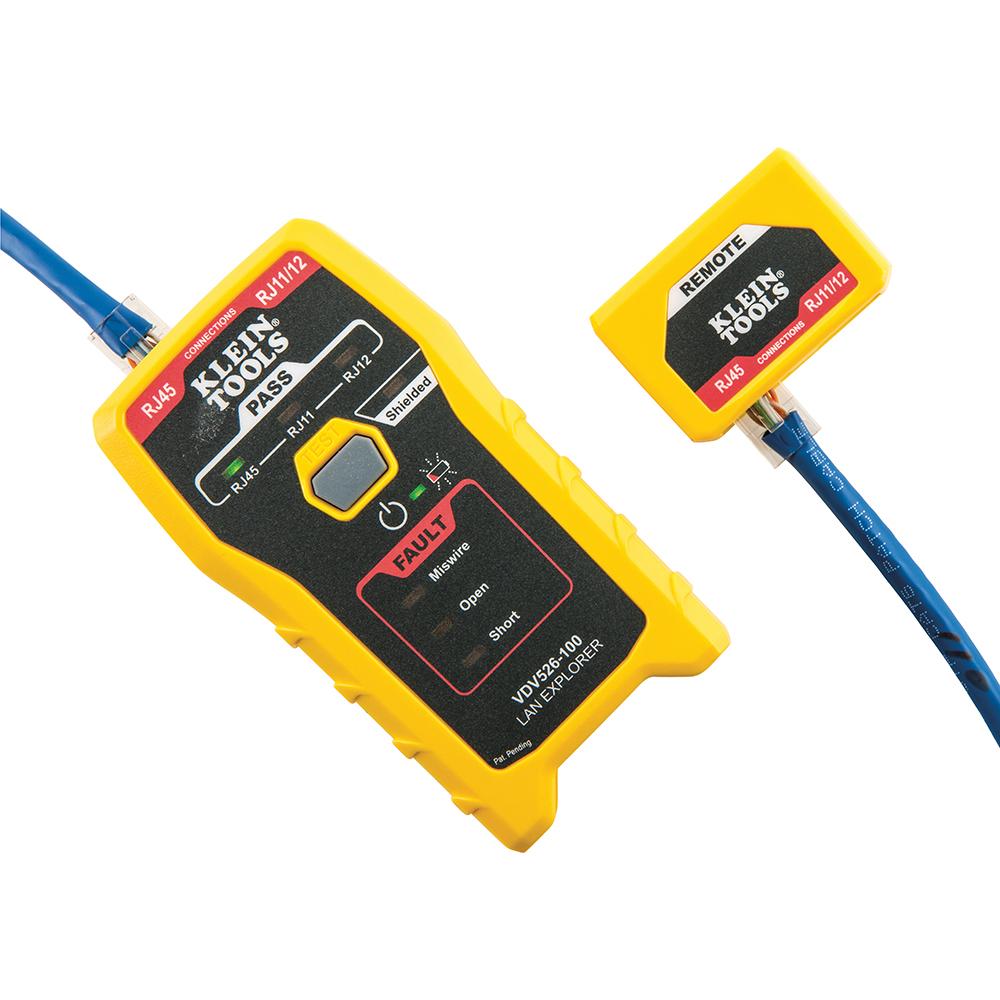 Klein Tools VDV526-100 Network Cable Tester, LAN Explorer® Data Cable Tester with Remote