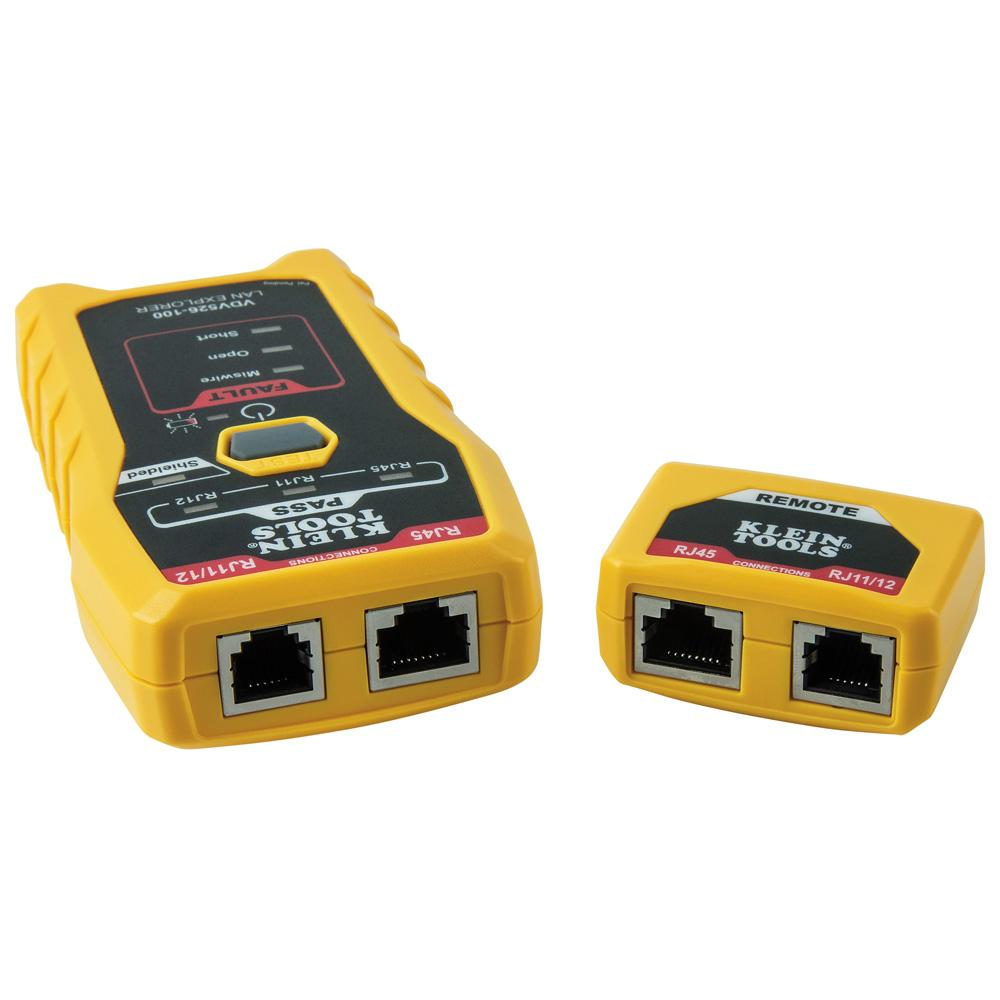 Klein Tools VDV526-100 Network Cable Tester, LAN Explorer® Data Cable Tester with Remote