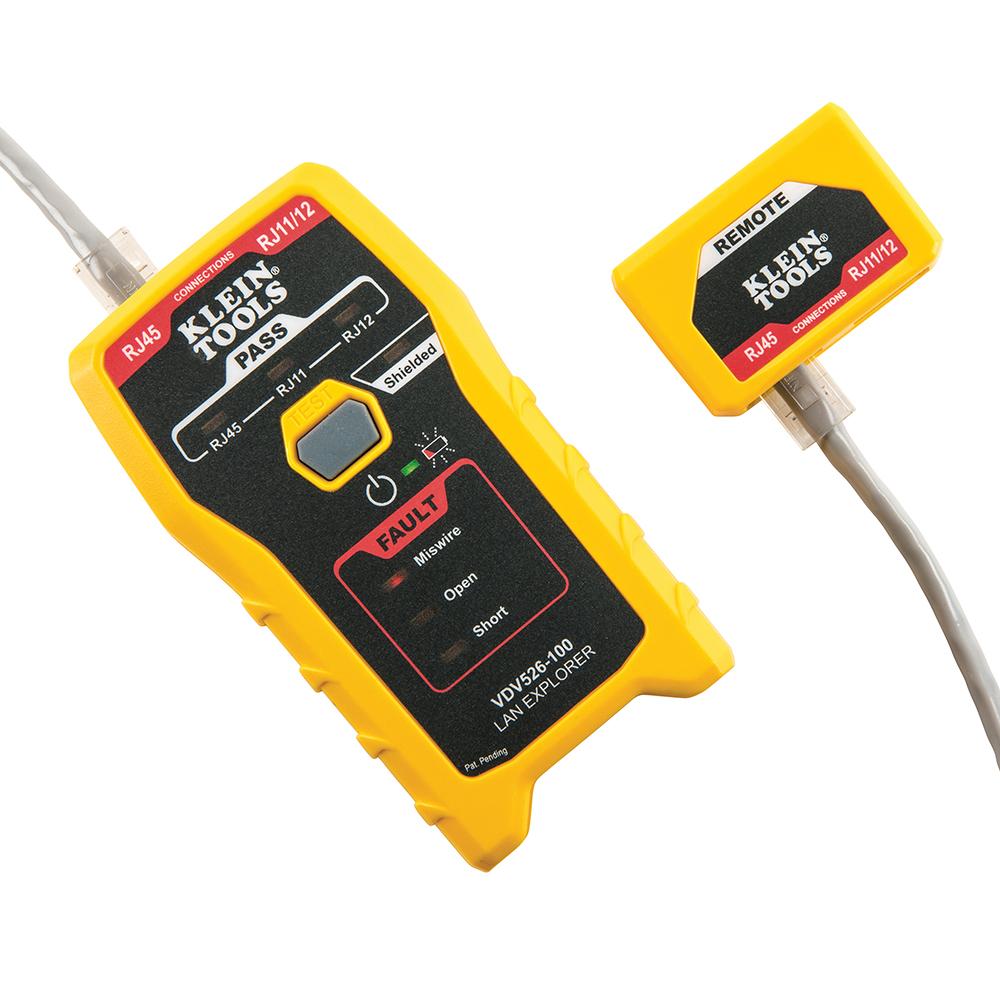 Klein Tools VDV526-100 Network Cable Tester, LAN Explorer® Data Cable Tester with Remote