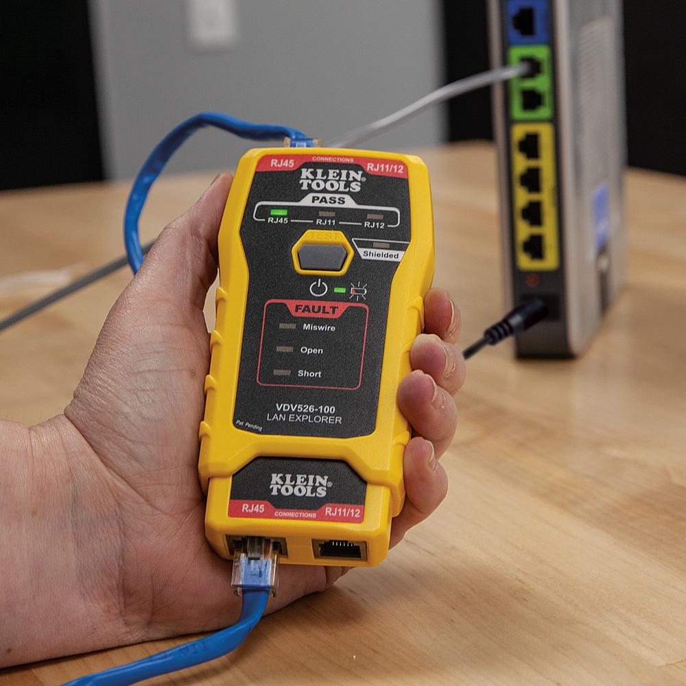 Klein Tools VDV526-100 Network Cable Tester, LAN Explorer® Data Cable Tester with Remote