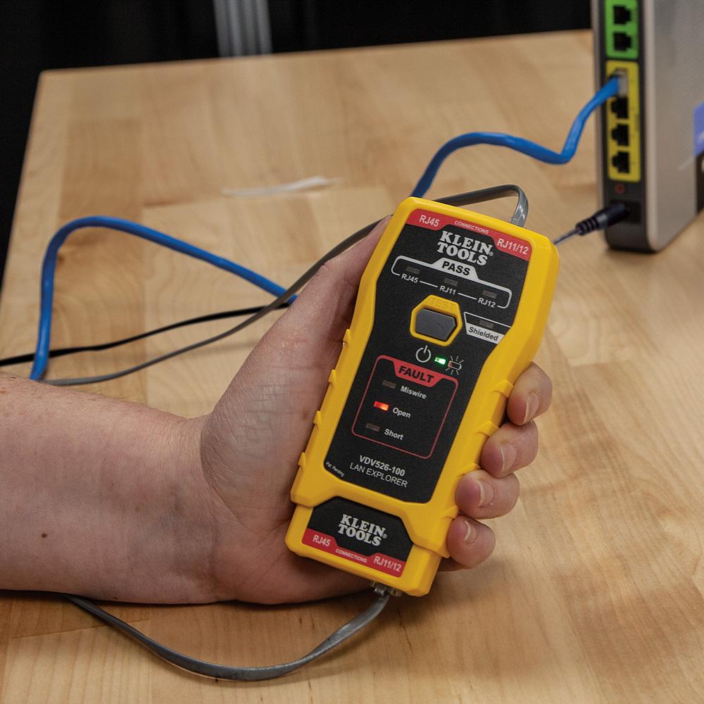 Klein Tools VDV526-100 Network Cable Tester, LAN Explorer® Data Cable Tester with Remote