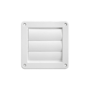 Lambro 1423W 4 Inch White Plastic Wall Exhaust Louvered Dryer Vent