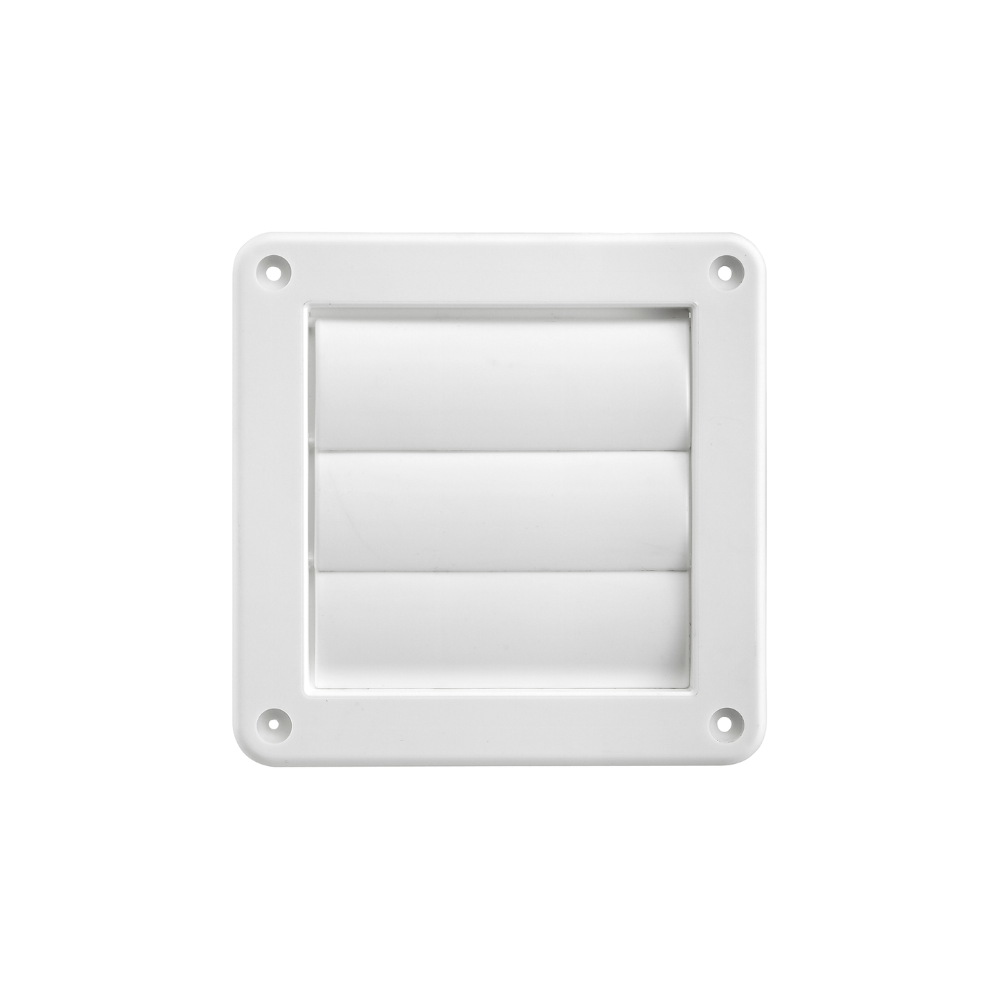 Lambro 2676W-R 4 Inch White Plastic Exhaust Wall Louvered Vent (Retail)