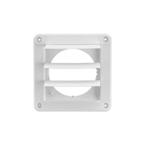 Lambro 2676W-R 4 Inch White Plastic Exhaust Wall Louvered Vent (Retail)