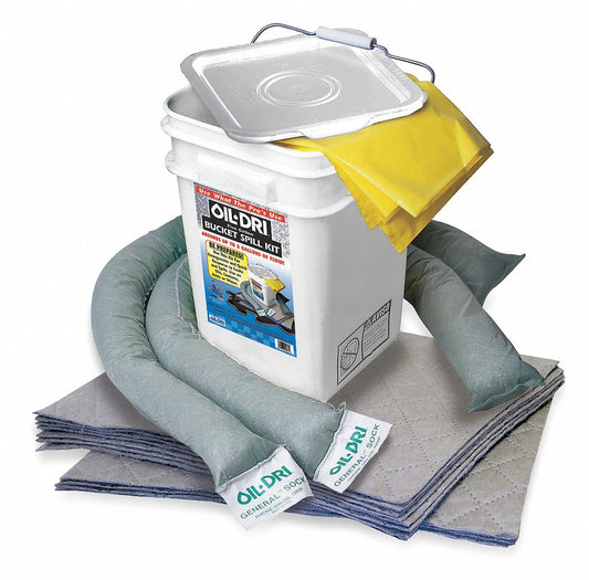 Oil Dri L90435 Universal Bucket Spill Kit, 5 Gallon Capacity